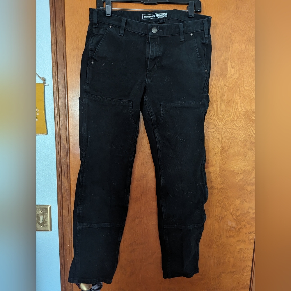 Carhartt relaxed fit women's rugged flex twill double-front work pants size 10T